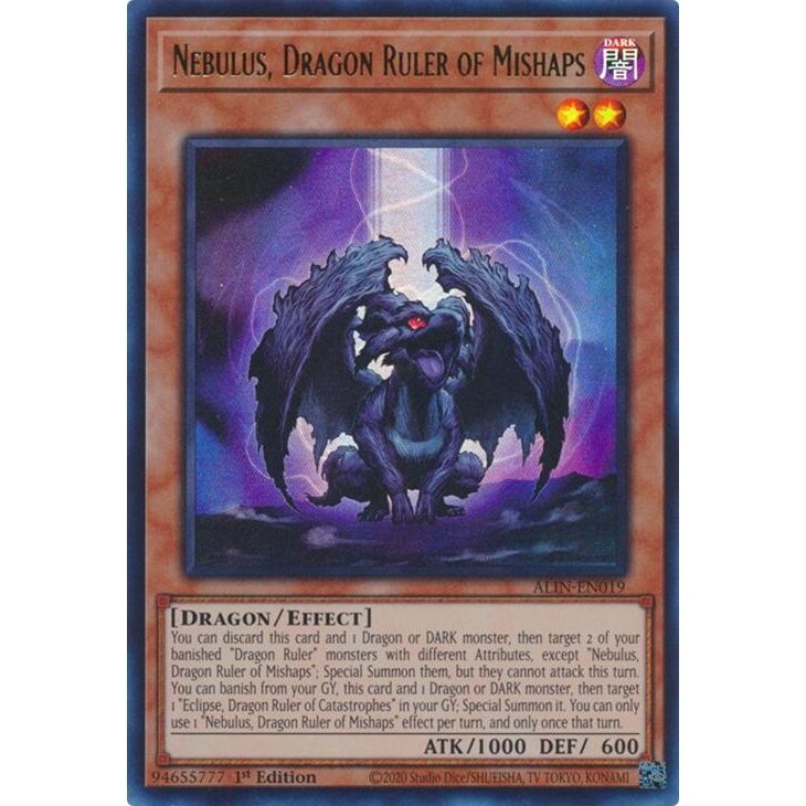 Image for Nebulus, Dragon Ruler of Mishaps (ALIN-EN019) (ALIN) - YuGiOh