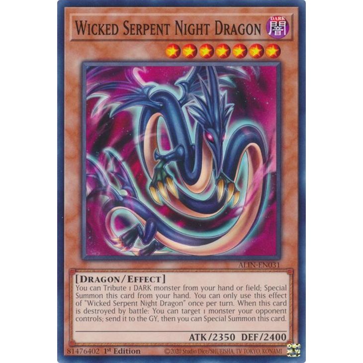 Image for Wicked Serpent Night Dragon (ALIN-EN031) (ALIN) - YuGiOh