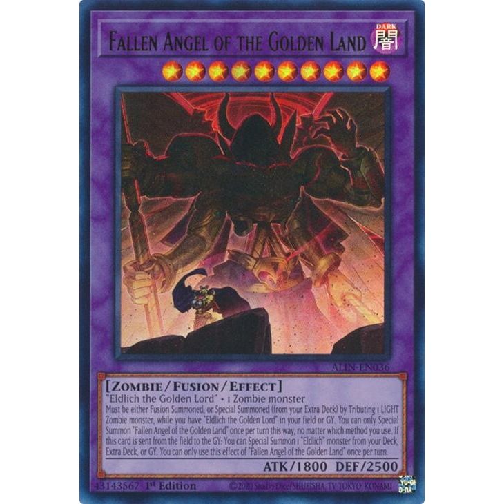 Image for Fallen Angel of the Golden Land (ALIN-EN036) (ALIN) - YuGiOh