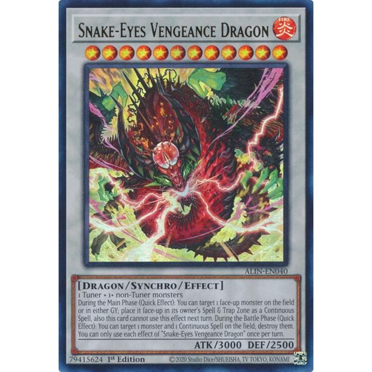 Image for Snake-Eyes Vengeance Dragon (ALIN-EN040) (ALIN) - YuGiOh