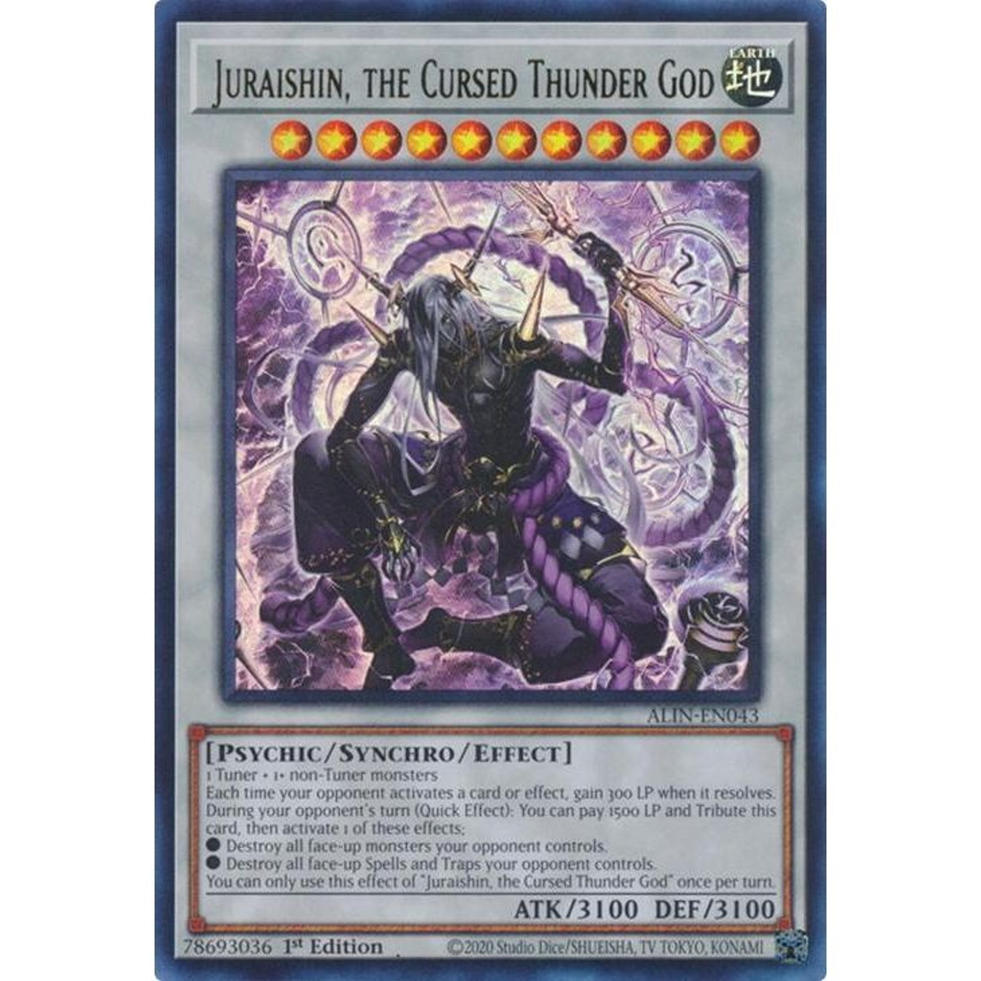 Image for Juraishin, the Cursed Thunder God (ALIN-EN043) (ALIN) - YuGiOh
