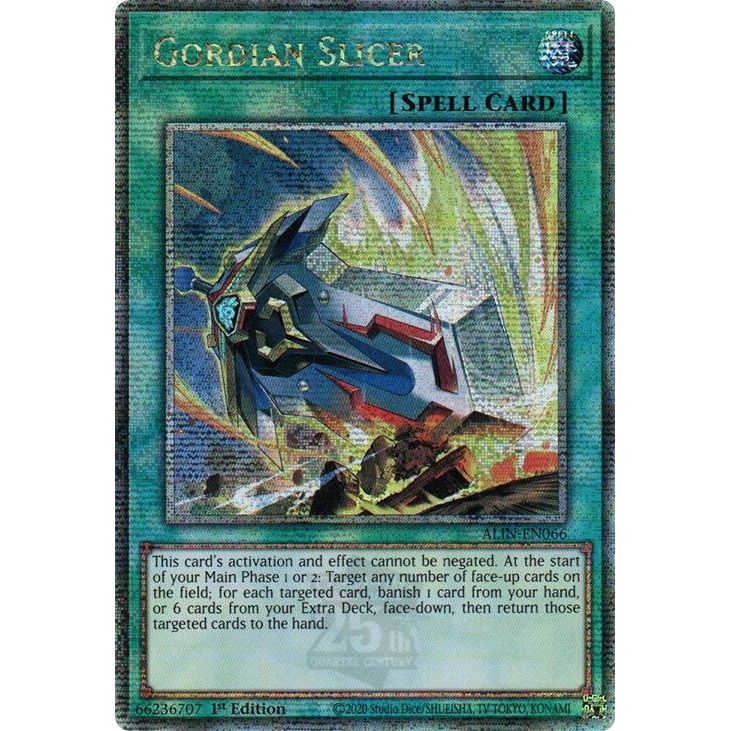 Image for Gordian Slicer (Quarter Century Secret Rare) (ALIN-EN066) (ALIN) - YuGiOh