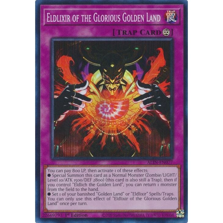 Image for Eldlixir of the Glorious Golden Land (ALIN-EN077) (ALIN) - YuGiOh