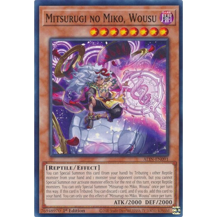 Image for Mitsurugi no Miko, Wousu (ALIN-EN091) (ALIN) - YuGiOh