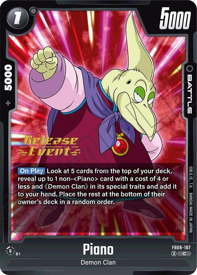 Image for Piano - FB06-107 (FB06-107) (FB06_PR) - Dragon Ball Super: Fusion World
