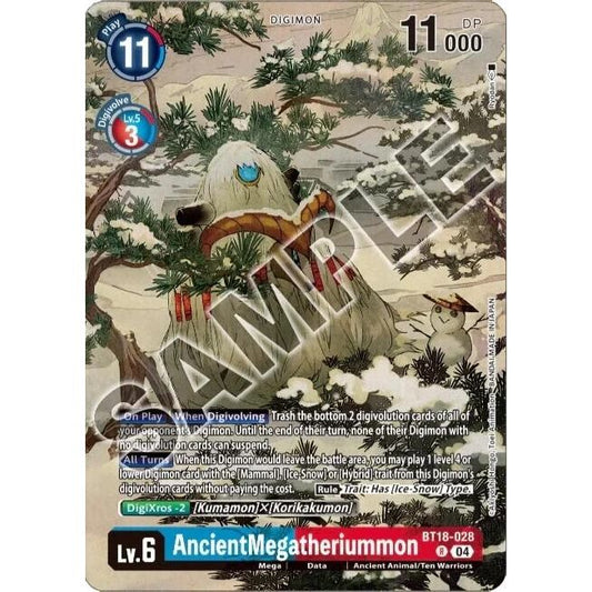 Image for AncientMegatheriummon (Tamer's Selection Box Ver. Championship 2024) (BT18-028 R) (BT18-19) - Digimon Card Game