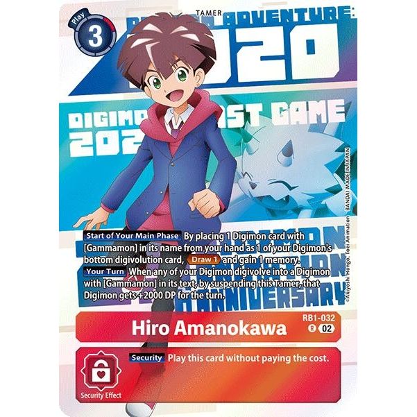 Image for Hiro Amanokawa (Digimon Animation Series 25th Anniversary Set) (RB1-032 R) (RB-01) - Digimon Card Game