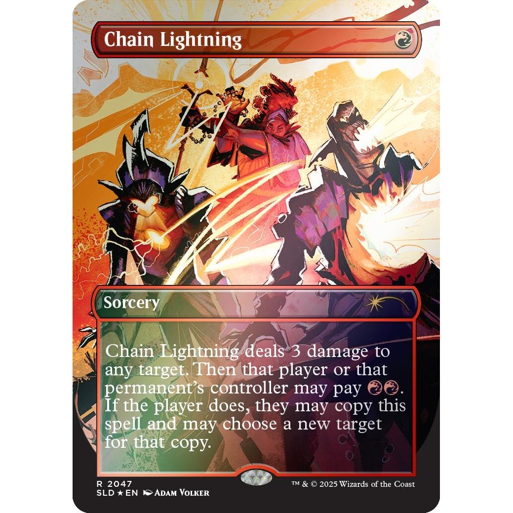 Image for Chain Lightning (2047) (Rainbow Foil) (2047) (SLD) - Magic: The Gathering