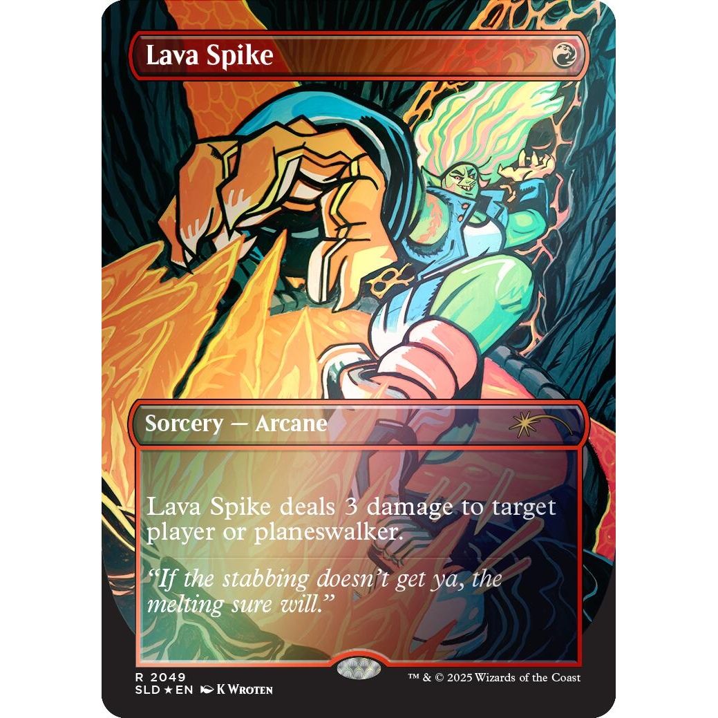 Image for Lava Spike (2049) (Rainbow Foil) (2049) (SLD) - Magic: The Gathering