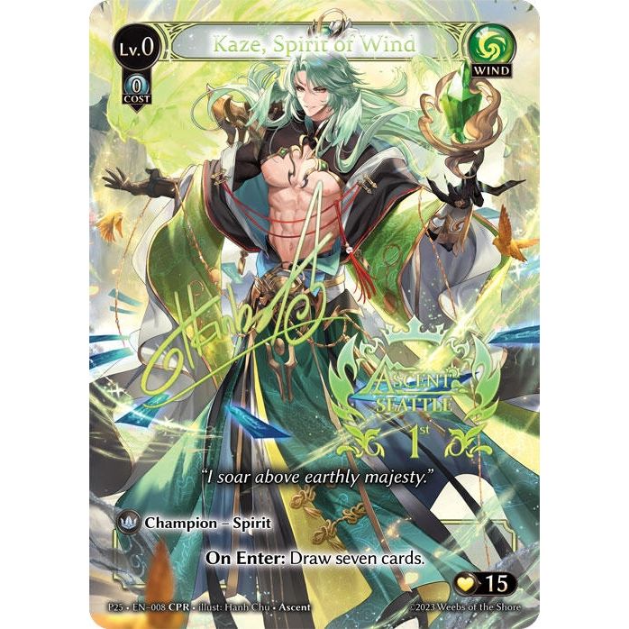Image for Kaze, Spirit of Wind (CPR) (008) (P) - Grand Archive TCG