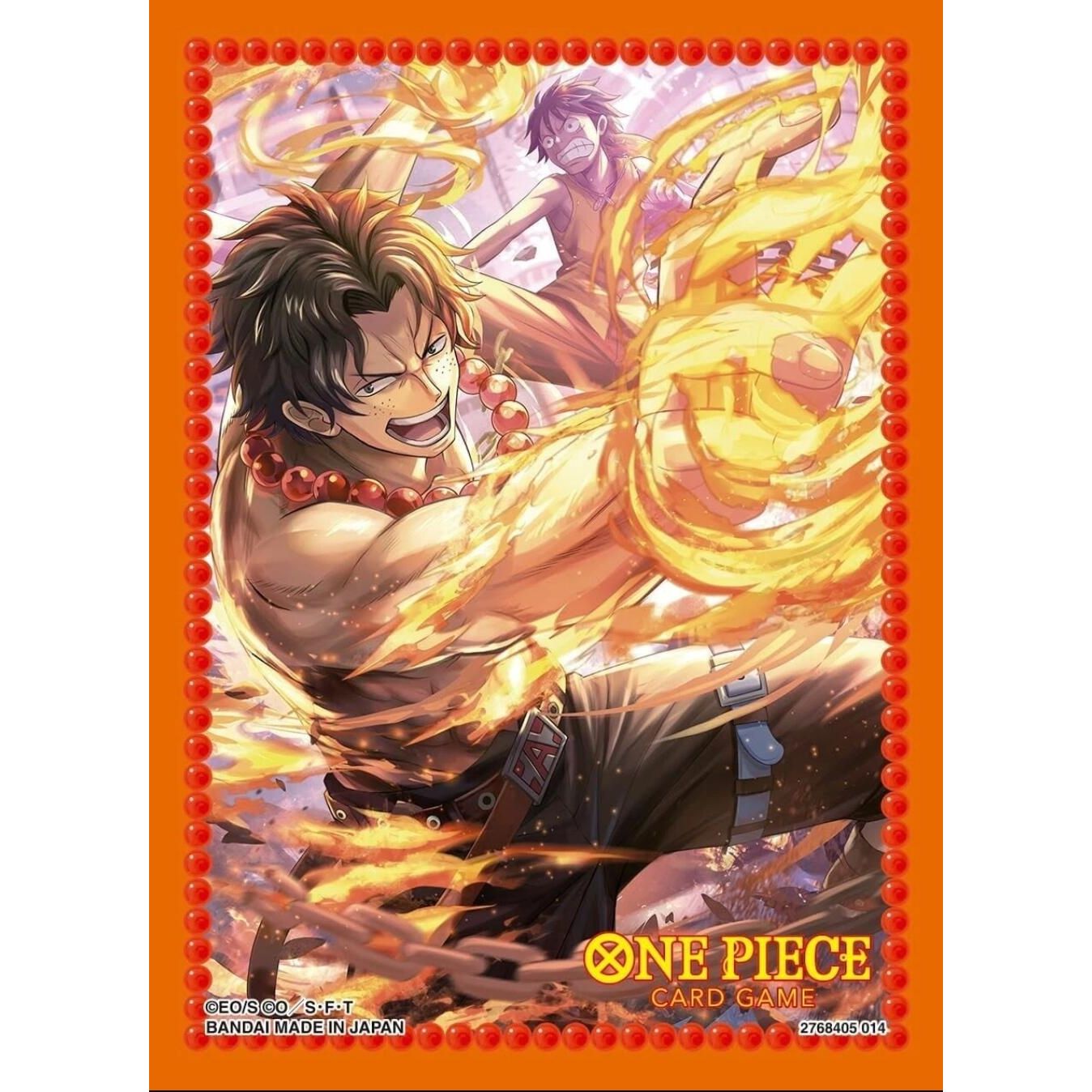 Image for One Piece Card Game Official Sleeves: Assortment 10 - Portgas.D.Ace (70-Pack) - Card Sleeves