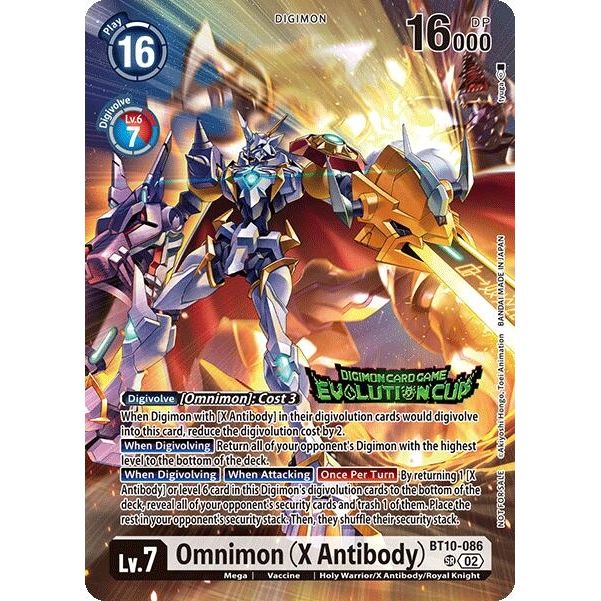 Image for Omnimon (X Antibody) (Evolution Cup 2025 Vol. 1) (BT10-086 SR) (BT10) - Digimon Card Game