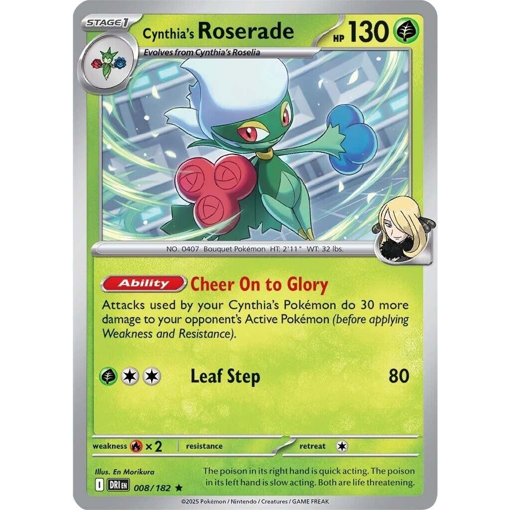 Image for Cynthia's Roserade (008/182) (DRI) - Pokemon