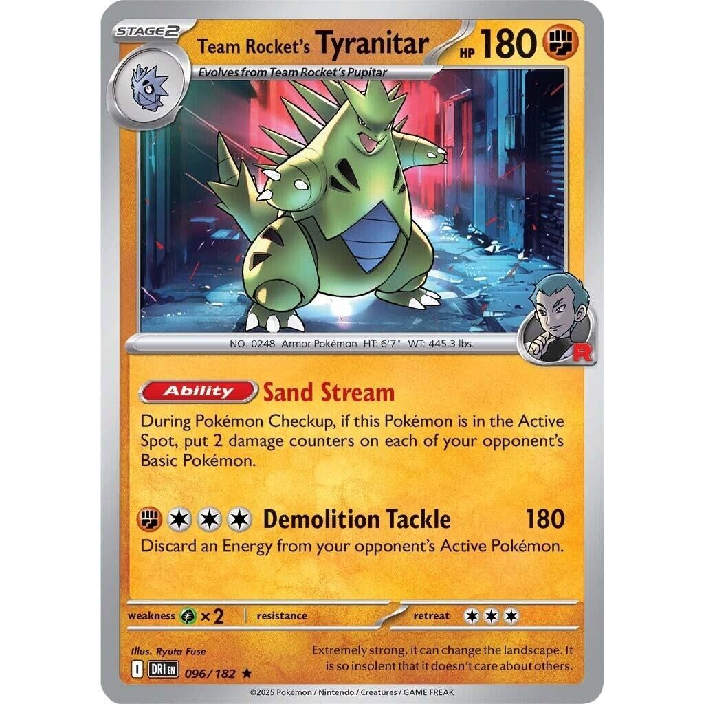Image for Team Rocket's Tyranitar (096/182) (DRI) - Pokemon