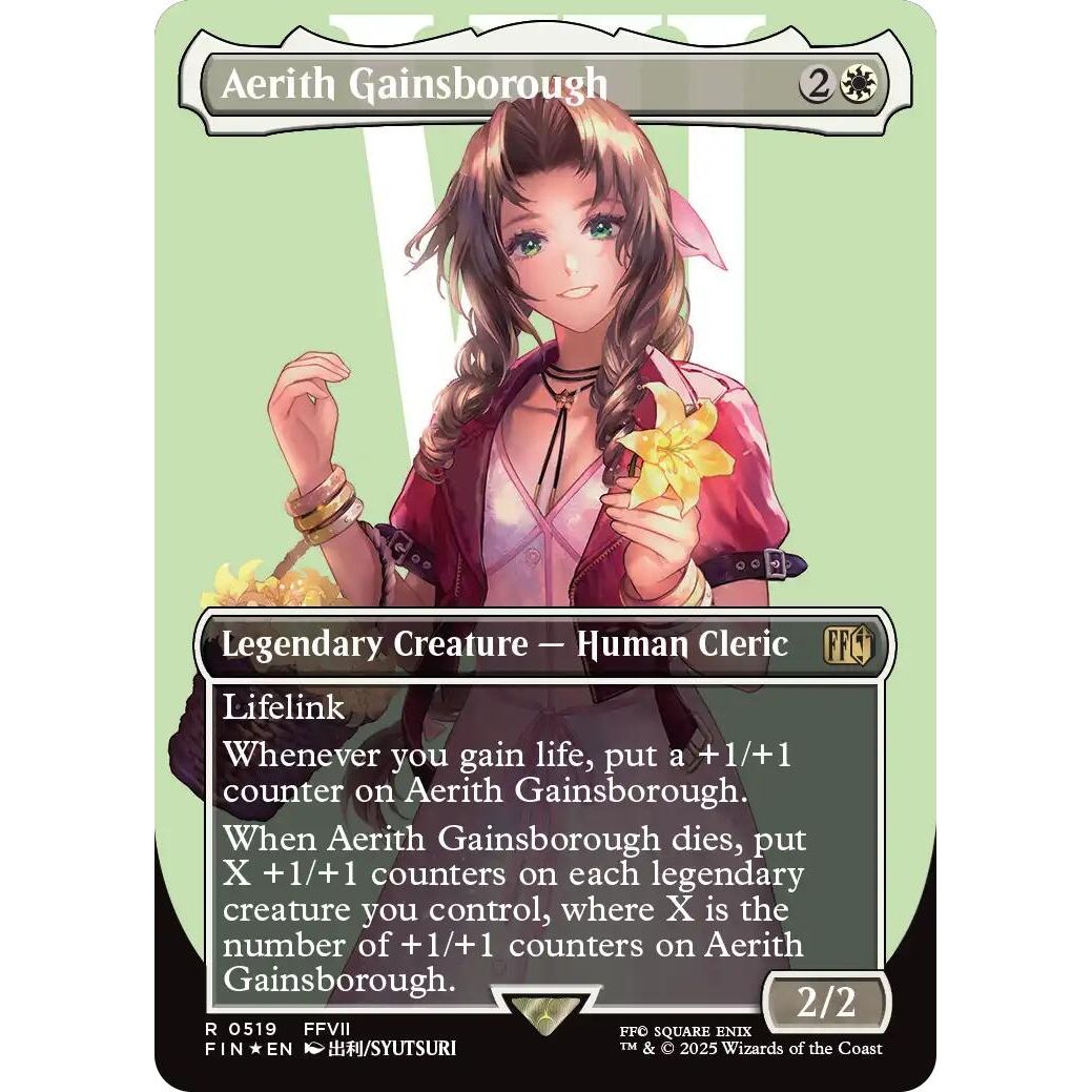 Image for Aerith Gainsborough (Borderless) (Surge Foil) (519) (FIN) - Magic: The Gathering
