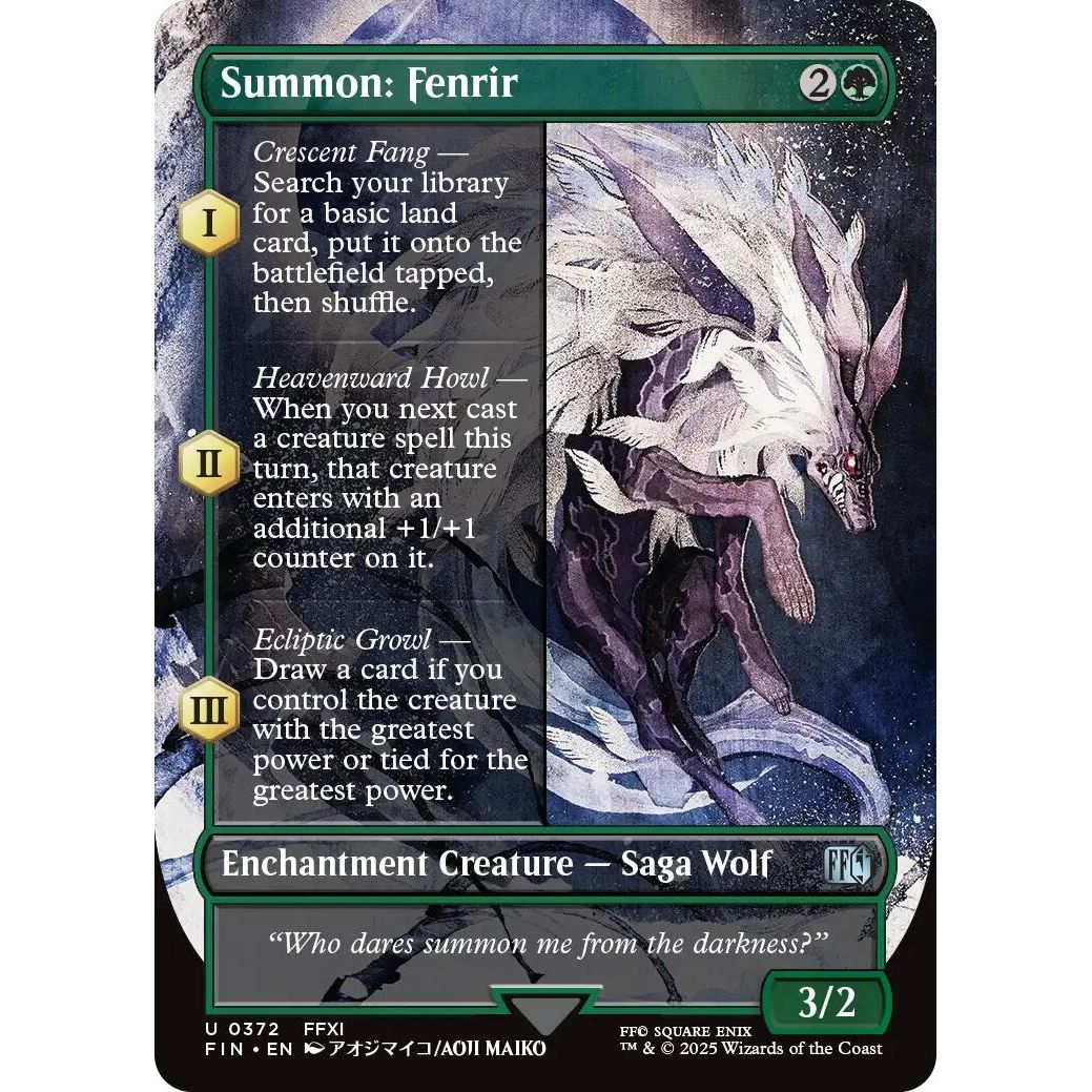 Image for Summon: Fenrir (Borderless) (372) (FIN) - Magic: The Gathering