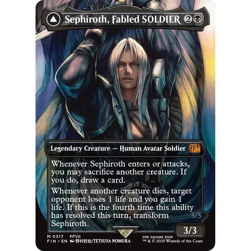 Image for Sephiroth, Fabled SOLDIER (0317) (Borderless) (317) (FIN) - Magic: The Gathering