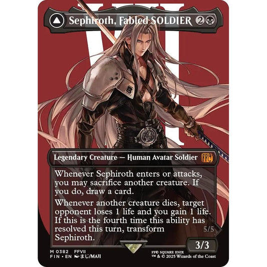 Image for Sephiroth, Fabled SOLDIER (0382) (Borderless) (382) (FIN) - Magic: The Gathering