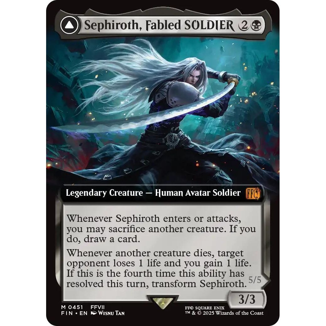 Image for Sephiroth, Fabled SOLDIER (Extended Art) (451) (FIN) - Magic: The Gathering