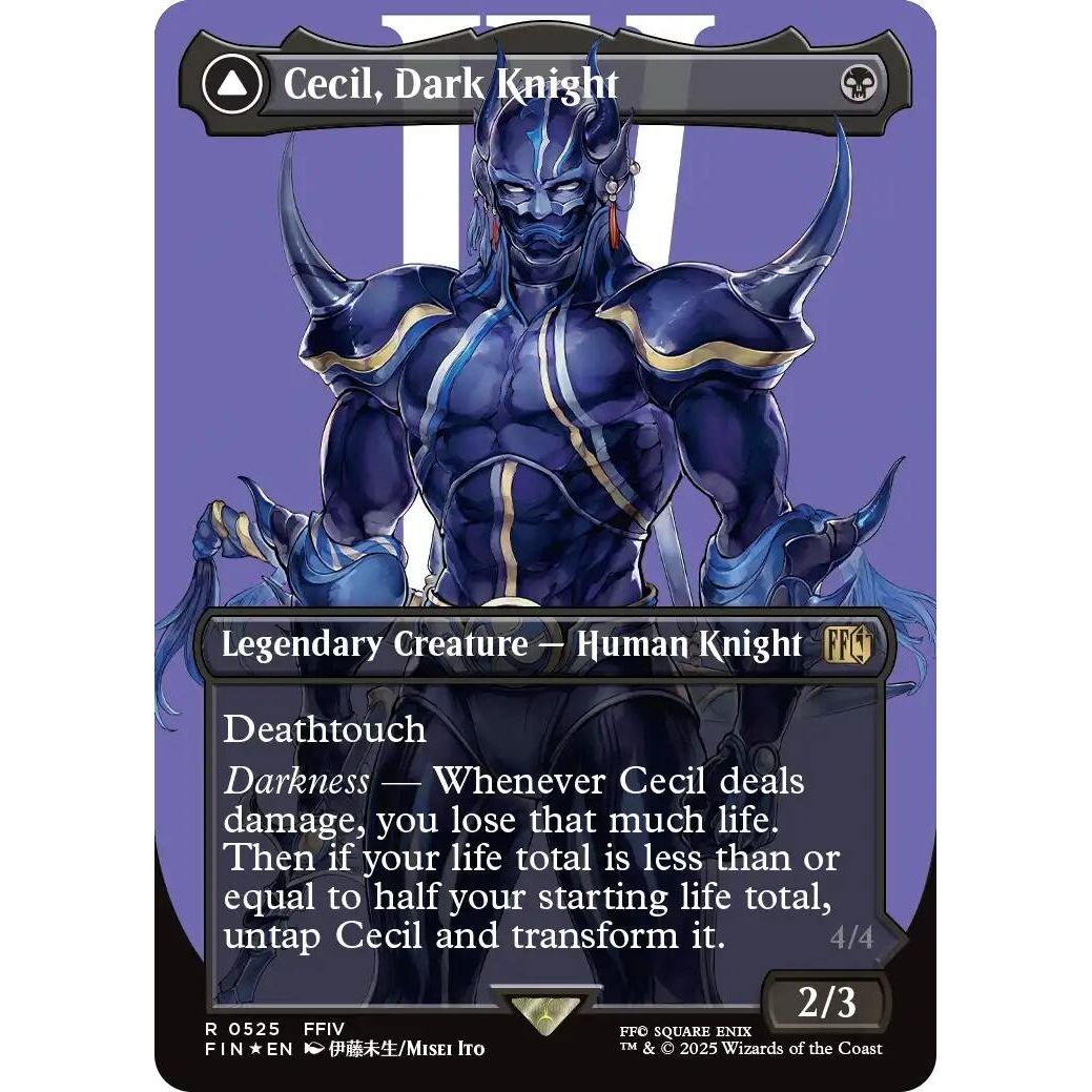 Image for Cecil, Dark Knight (Borderless) (Surge Foil) (525) (FIN) - Magic: The Gathering
