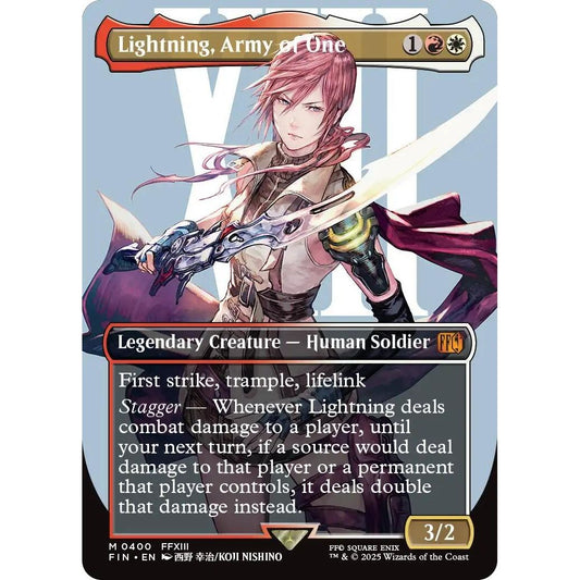 Image for Lightning, Army of One (0400) (Borderless) (400) (FIN) - Magic: The Gathering