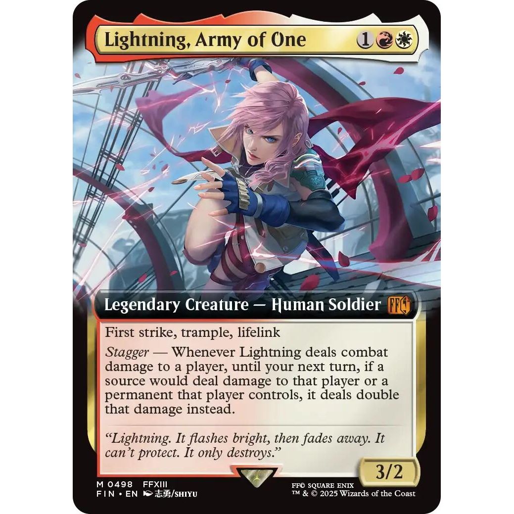 Image for Lightning, Army of One (Extended Art) (498) (FIN) - Magic: The Gathering