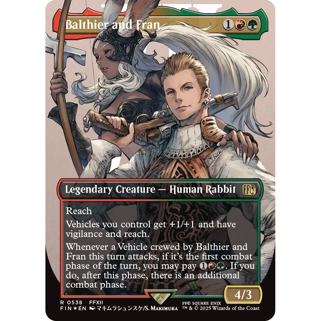 Image for Balthier and Fran (0538) (Borderless) (Surge Foil) (538) (FIN) - Magic: The Gathering
