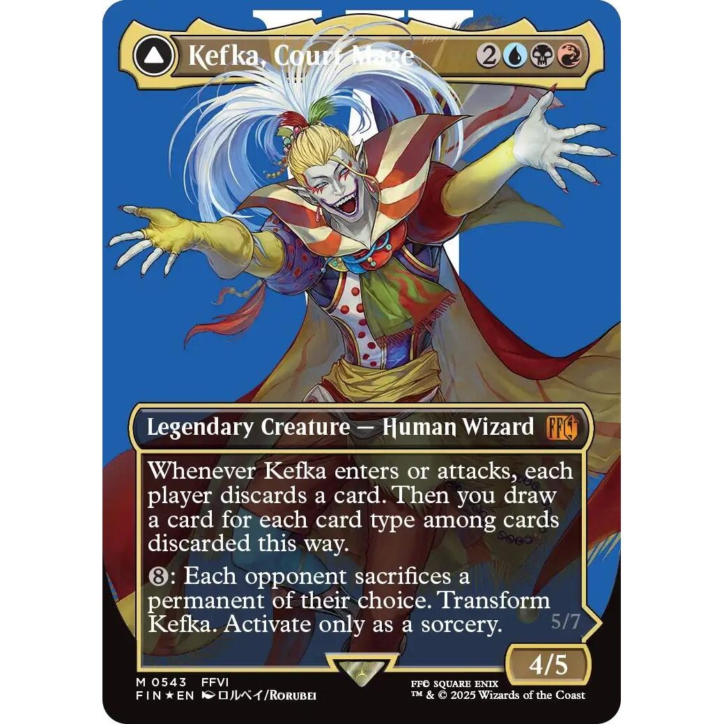 Image for Kefka, Court Mage (0543) (Borderless) (Surge Foil) (543) (FIN) - Magic: The Gathering
