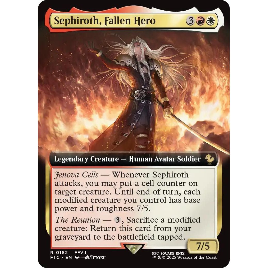 Image for Sephiroth, Fallen Hero (Extended Art) (182) (FIC) - Magic: The Gathering