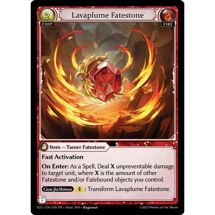 Image for Lavaplume Fatestone // Firebird Trailblazer (059) (P) - Grand Archive TCG