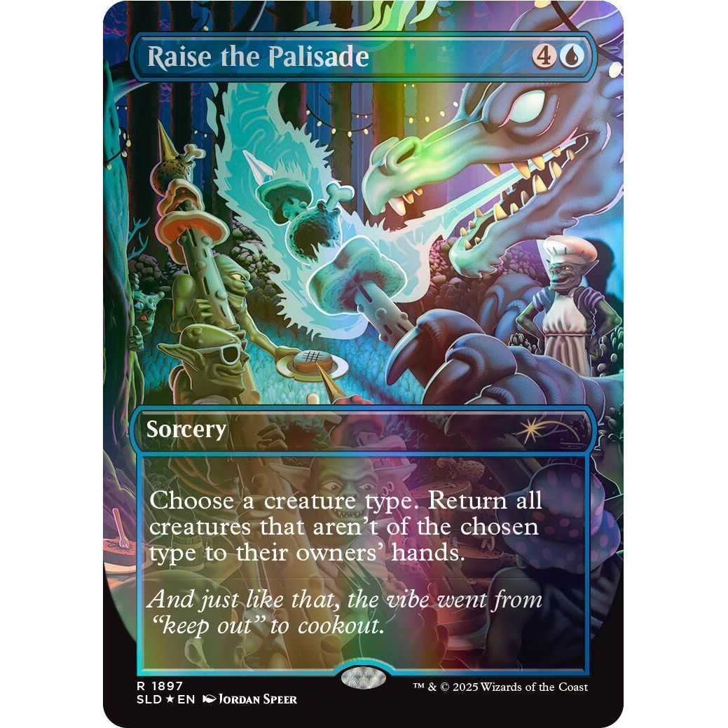 Image for Raise the Palisade (Double Rainbow Foil) (1897) (SLD) - Magic: The Gathering
