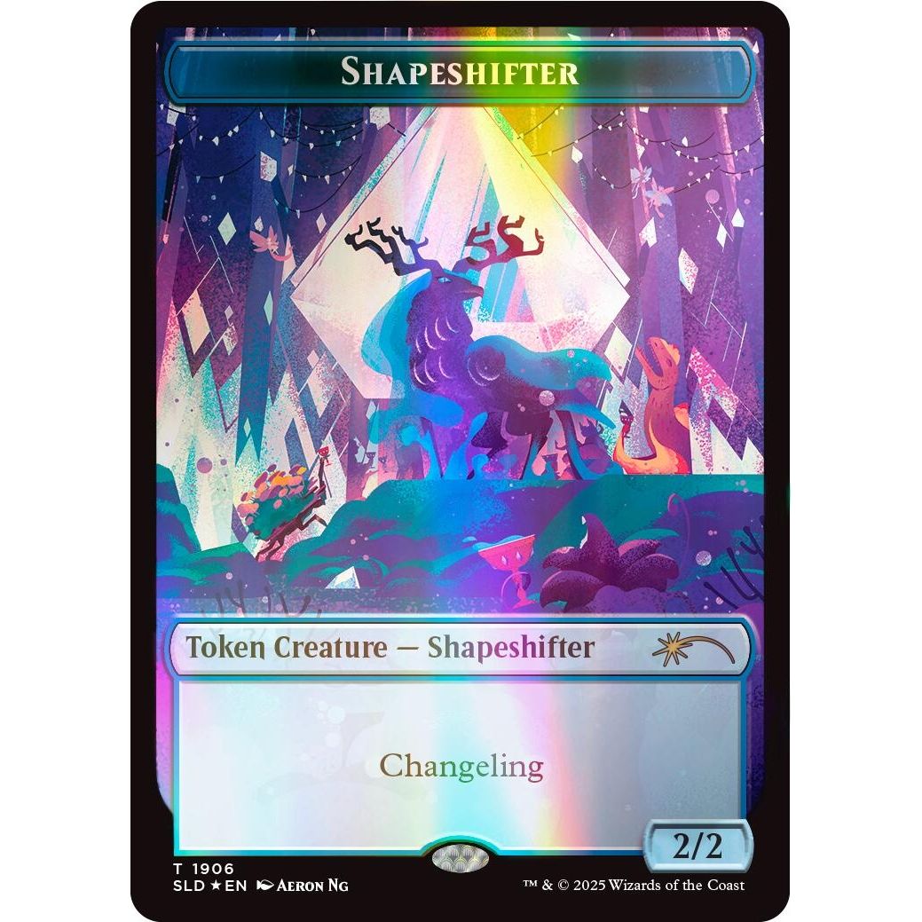 Image for Shapeshifter Token (1906) (Double Rainbow Foil) (1906) (SLD) - Magic: The Gathering