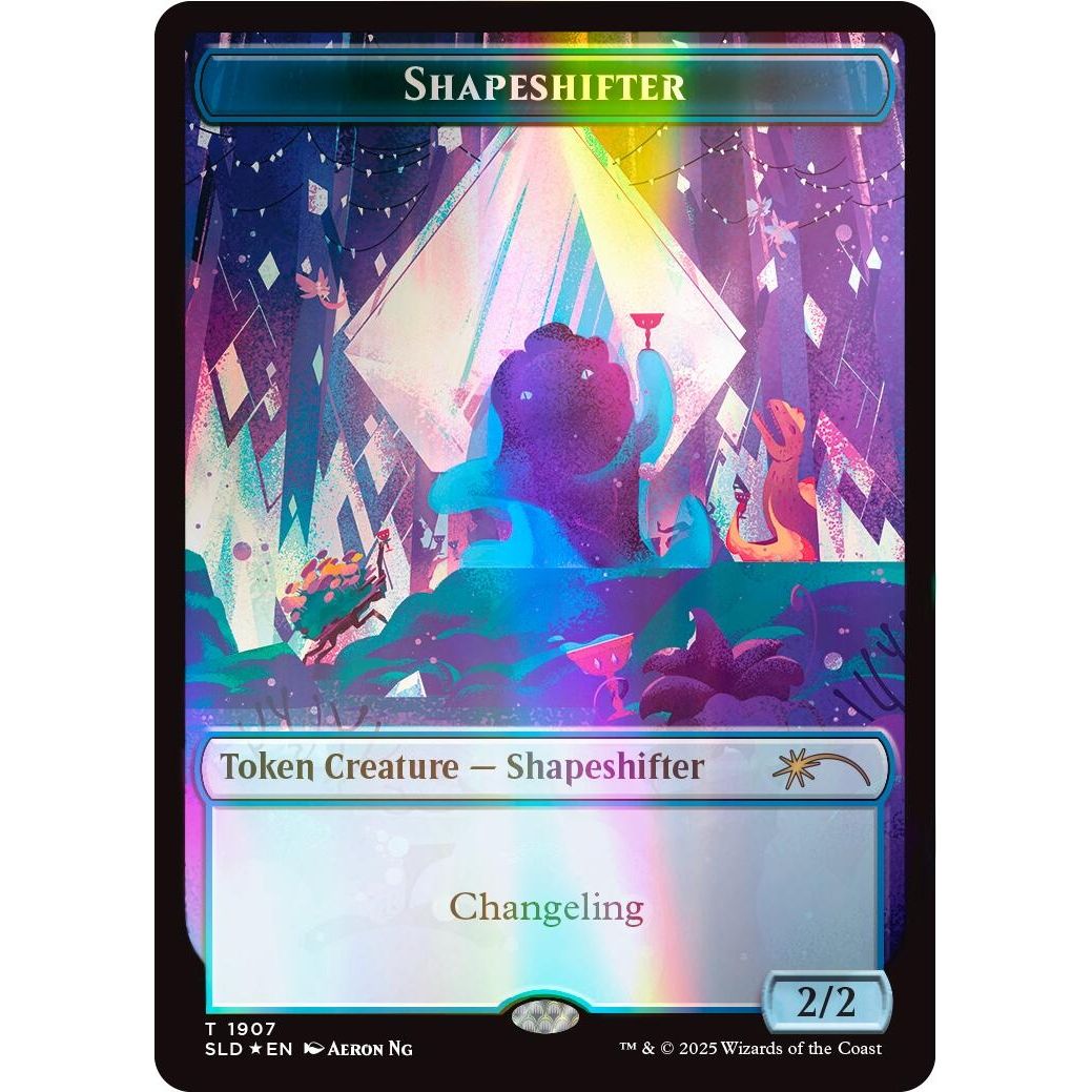 Image for Shapeshifter Token (1907) (Double Rainbow Foil) (1907) (SLD) - Magic: The Gathering