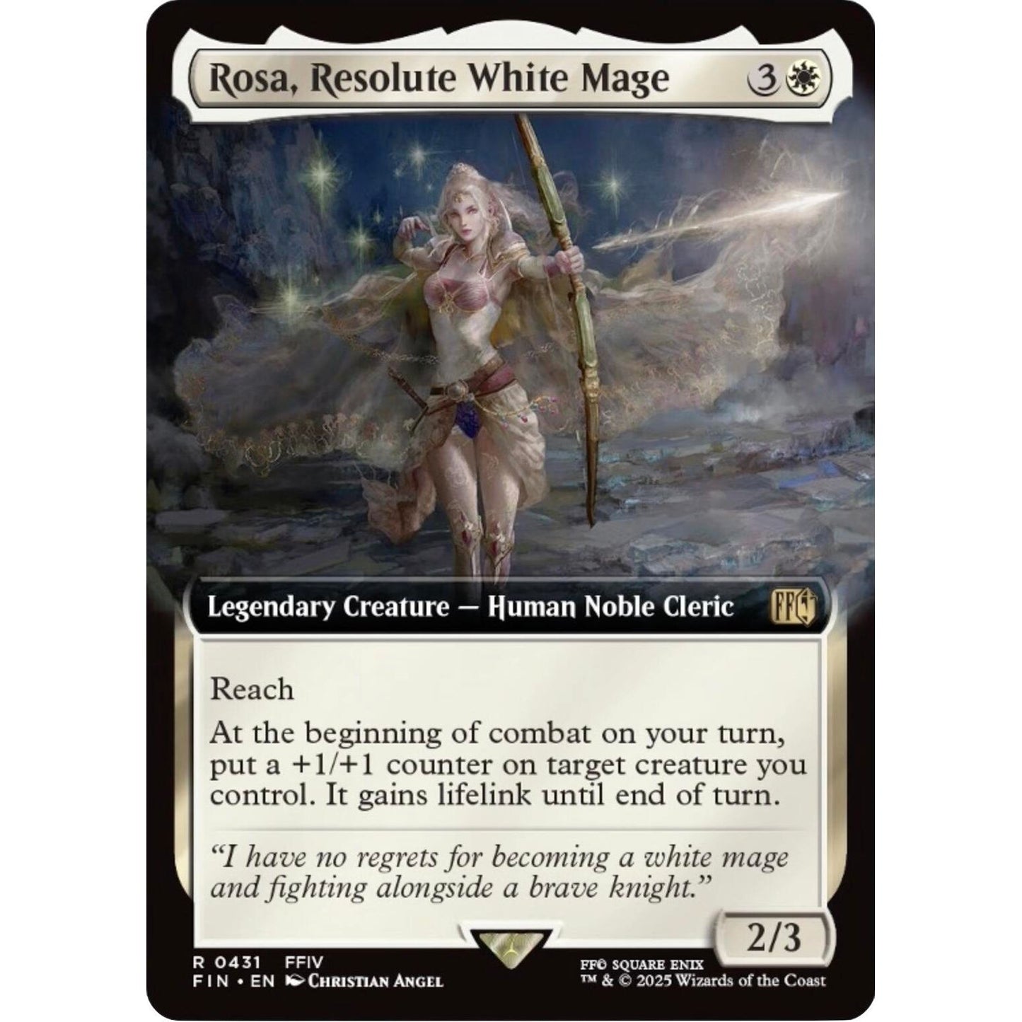 Image for Rosa, Resolute White Mage (Extended Art) (431) (FIN) - Magic: The Gathering