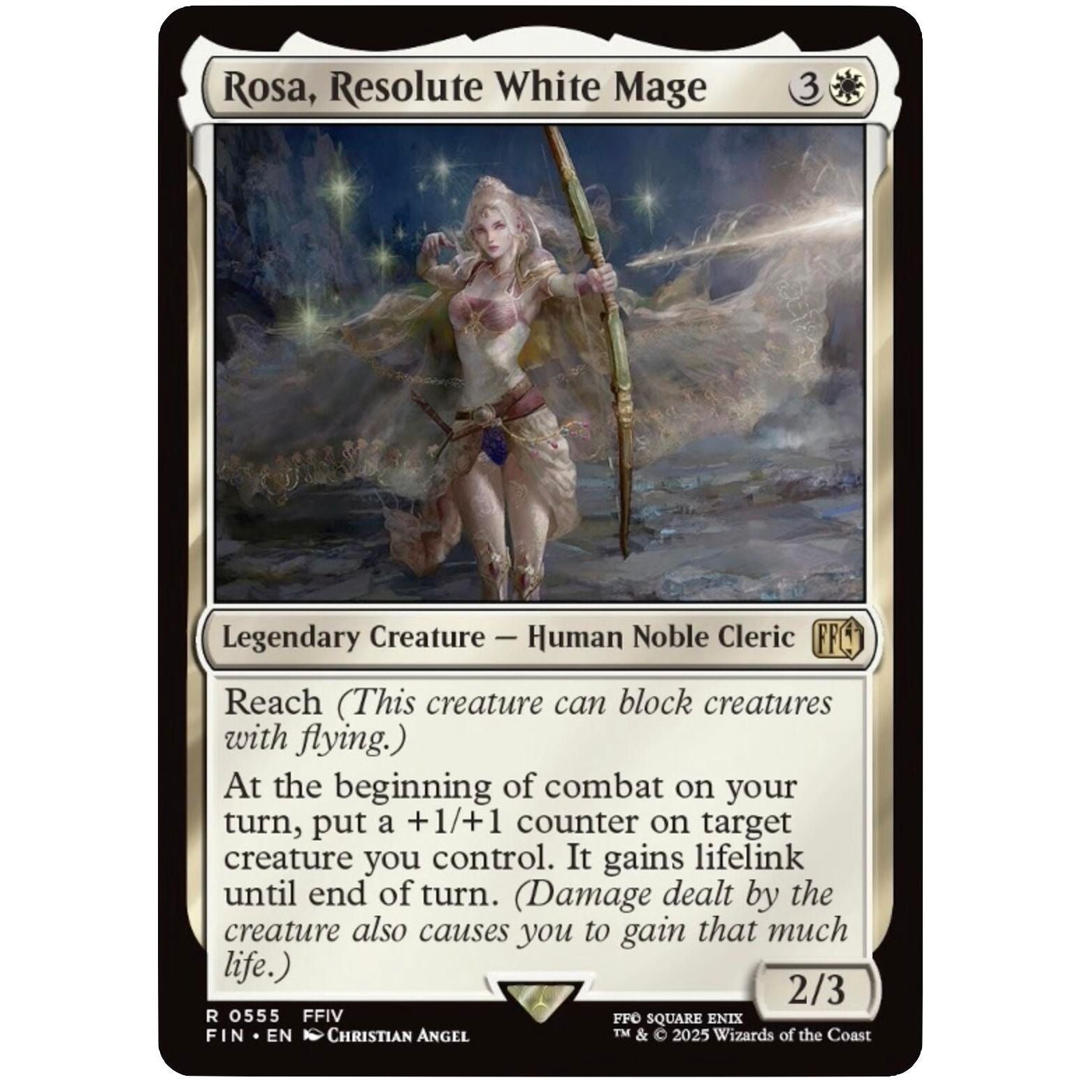 Image for Rosa, Resolute White Mage (555) (FIN) - Magic: The Gathering