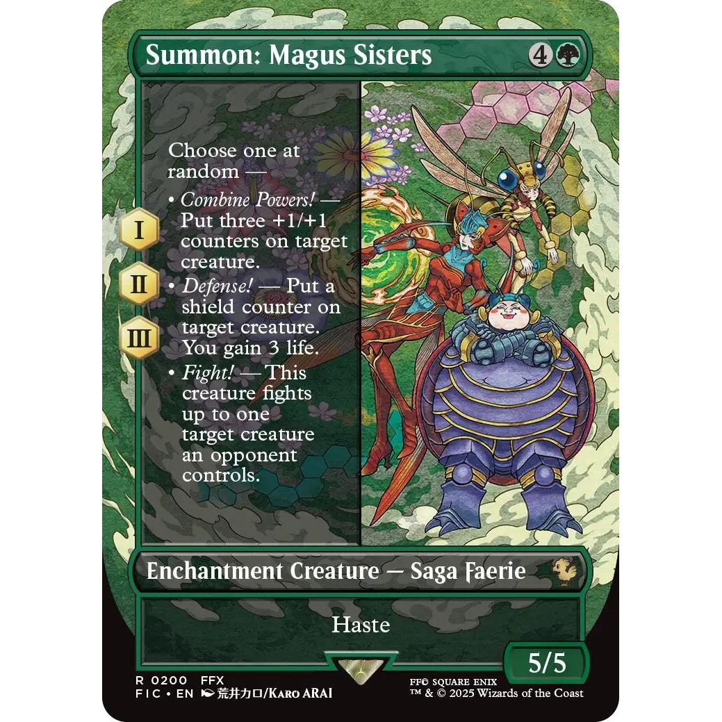 Image for Summon: Magus Sisters (Borderless) (200) (FIC) - Magic: The Gathering