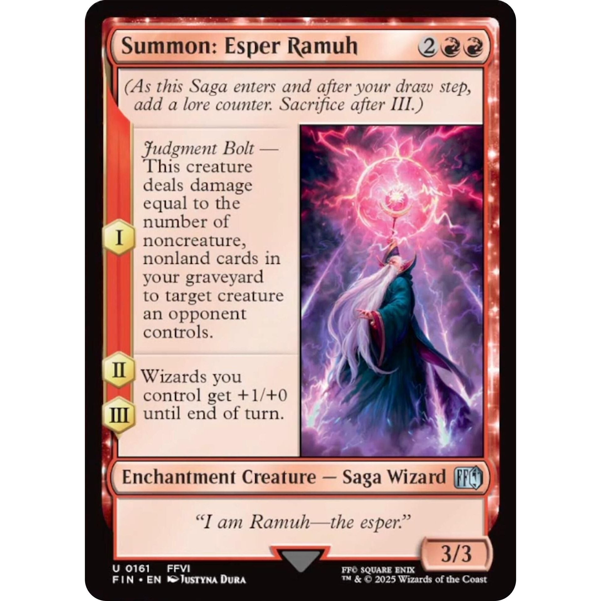 Image for Summon: Esper Ramuh (161) (FIN) - Magic: The Gathering