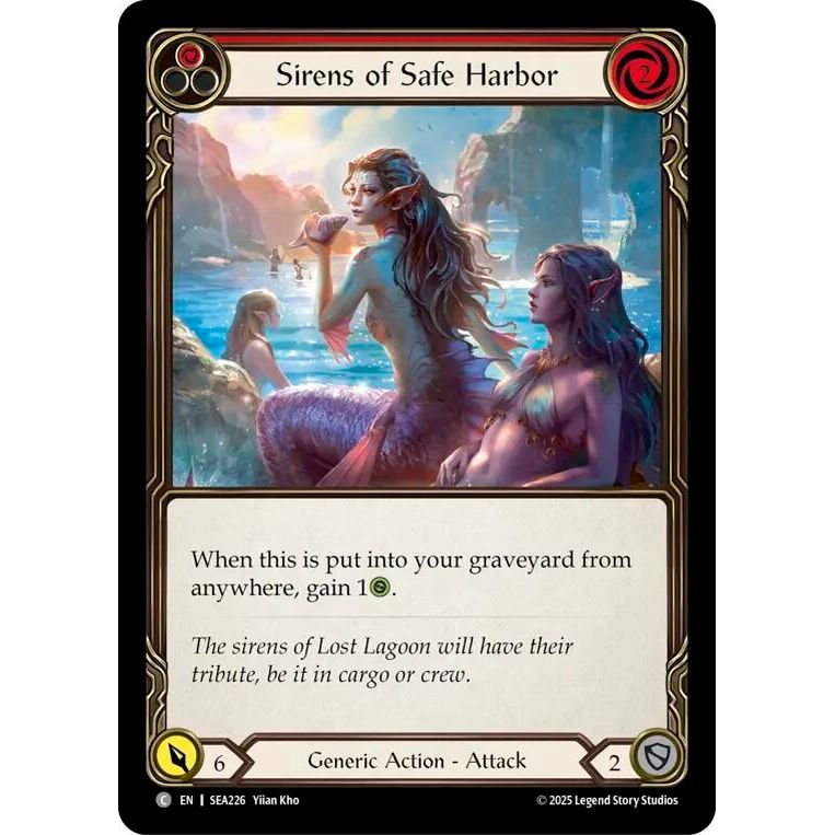 Image for Sirens of Safe Harbor (Red) (SEA226) - Flesh and Blood TCG