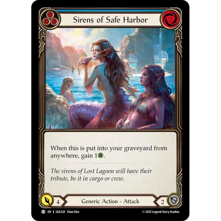 Image for Sirens of Safe Harbor (Blue) (SEA228) - Flesh and Blood TCG