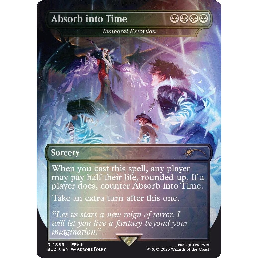 Image for Absorb into Time - Temporal Extortion (Rainbow Foil) (1859) (SLD) - Magic: The Gathering