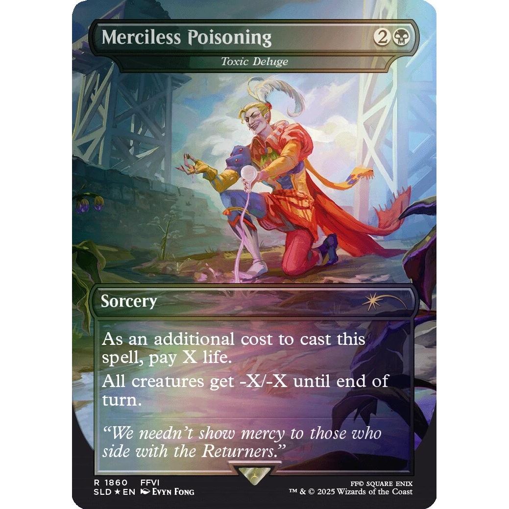 Image for Merciless Poisoning - Toxic Deluge (Rainbow Foil) (1860) (SLD) - Magic: The Gathering