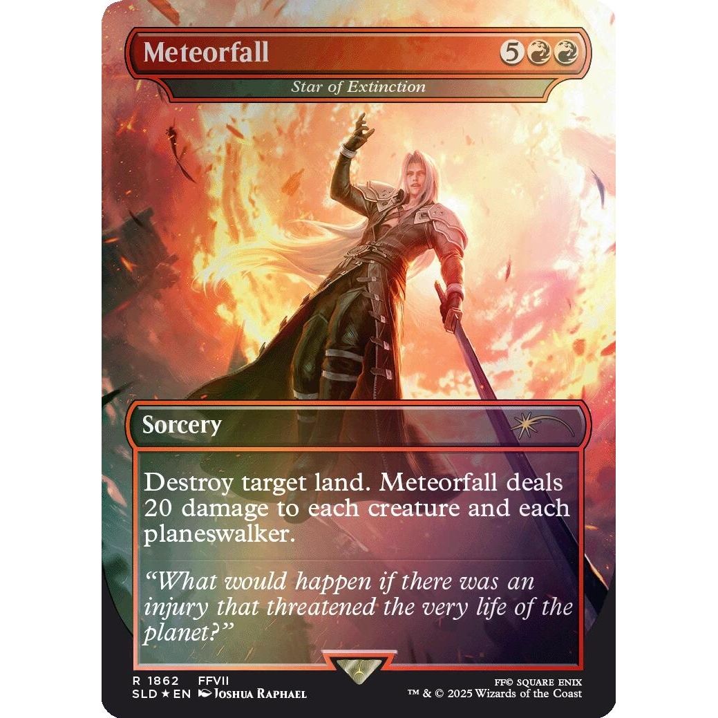 Image for Meteorfall - Star of Extinction (Rainbow Foil) (1862) (SLD) - Magic: The Gathering