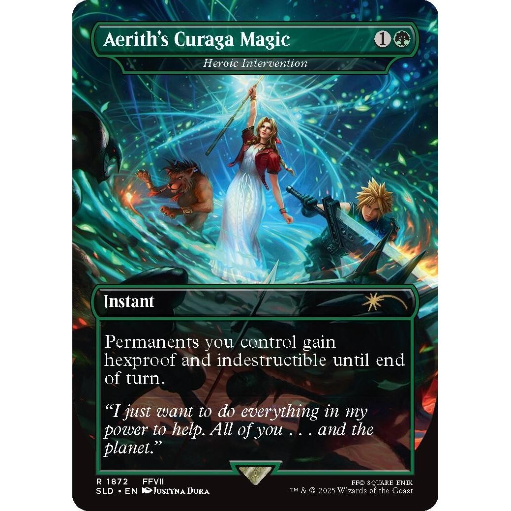 Image for Aerith's Curaga Magic - Heroic Intervention (1872) (SLD) - Magic: The Gathering