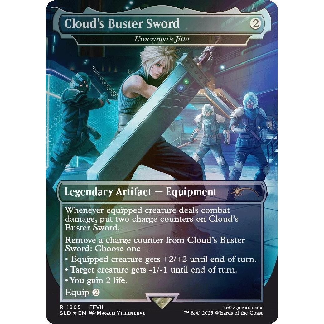 Image for Cloud's Buster Sword - Umezawa's Jitte (Rainbow Foil) (1865) (SLD) - Magic: The Gathering