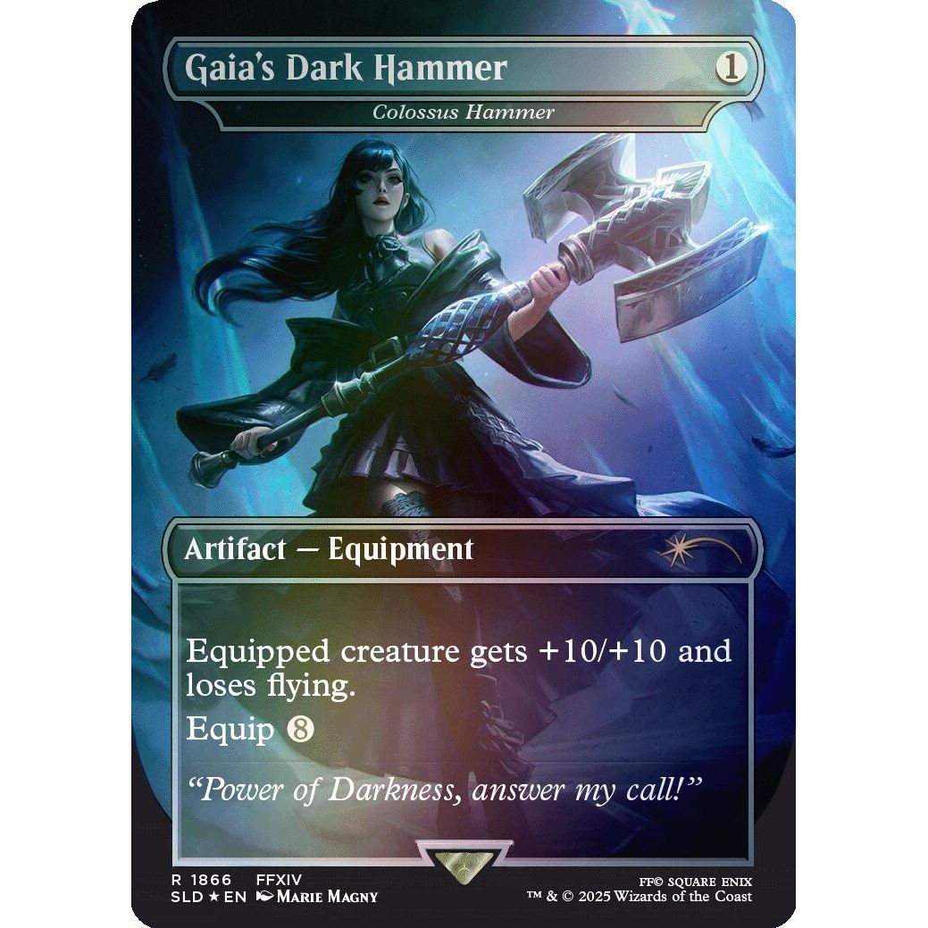 Image for Gaia's Dark Hammer - Colossus Hammer (Rainbow Foil) (1866) (SLD) - Magic: The Gathering
