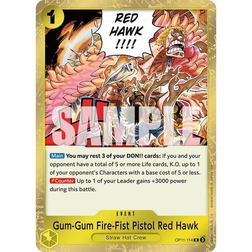 Image for Gum-Gum Fire-Fist Pistol Red Hawk (OP11-114) (OP11) - One Piece Card Game
