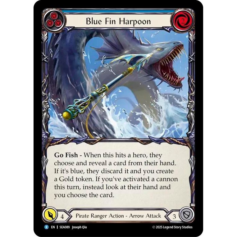 Image for Blue Fin Harpoon (SEA089) - Flesh and Blood TCG