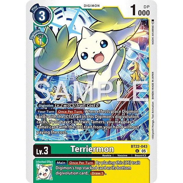 Image for Terriermon (BT22-043 U) (BT22) - Digimon Card Game