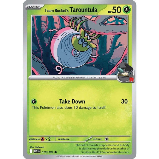 Image for Team Rocket's Tarountula (019/182) (DRI) - Pokemon