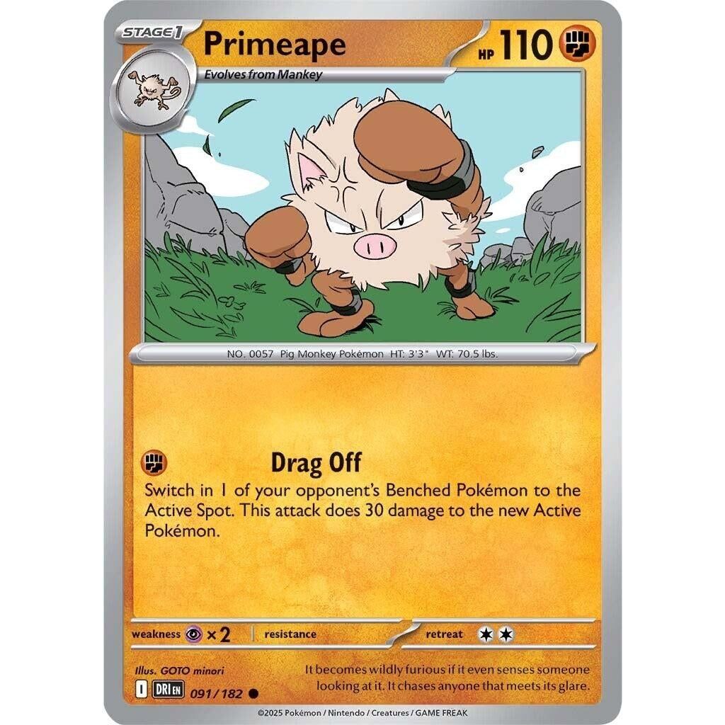 Image for Primeape (091/182) (DRI) - Pokemon